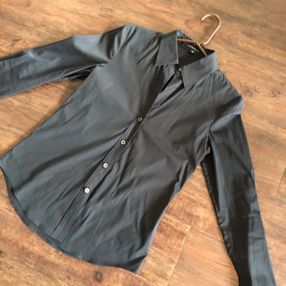 Theory black button down